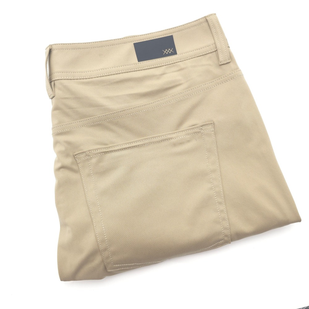 Rhone Commuter Pants Mens 36x32 Khaki Tan Slim Fit Stretch 5-Pocket Trousers